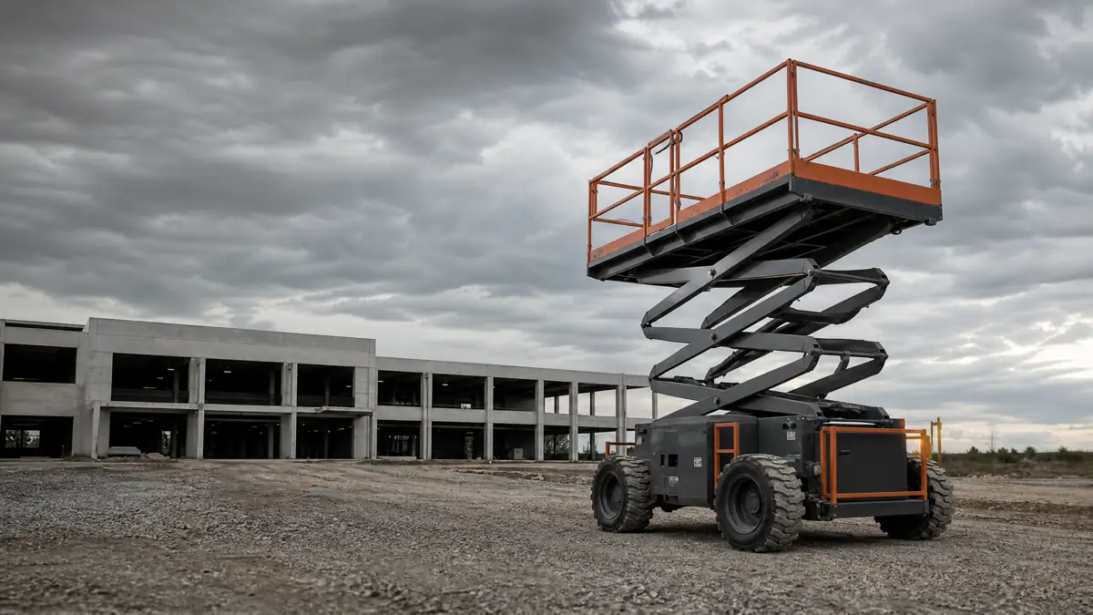 Rough Terrain Scissor Lifts jobsite access in Davenport